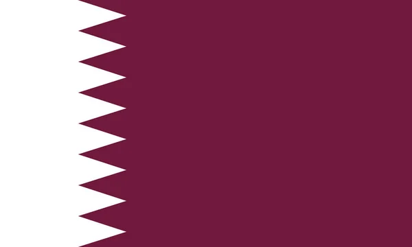 Drapeau plat qatar — Photo