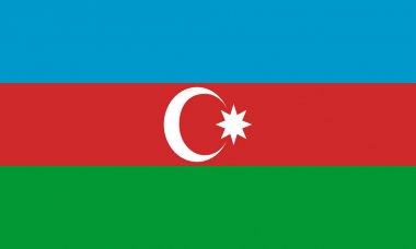düz Azerbaycan bayrağı