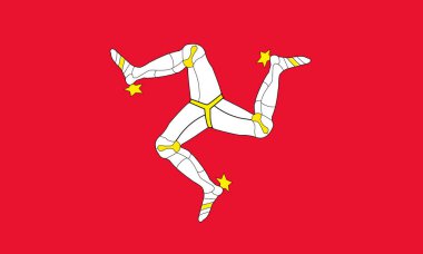 düz Isle of man bayrak