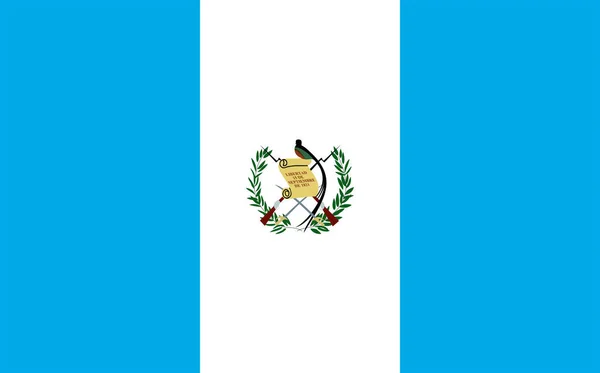 Flat guatemala flagga — Stockfoto