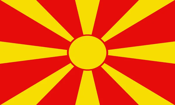 Flat macedonian flag — Stock Photo, Image