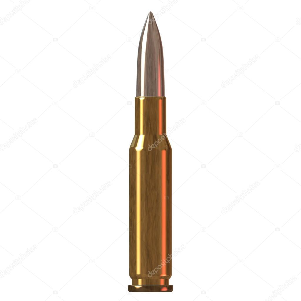 brass colored gun bullet