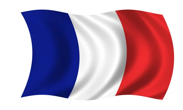 挥舞着法国国旗 — 图库照片