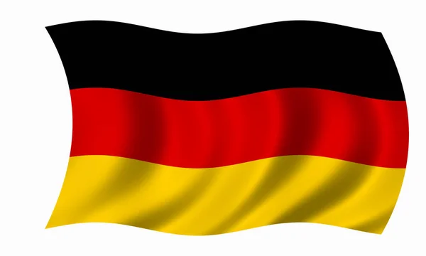 Ondeando bandera nacional de Alemania — Foto de Stock