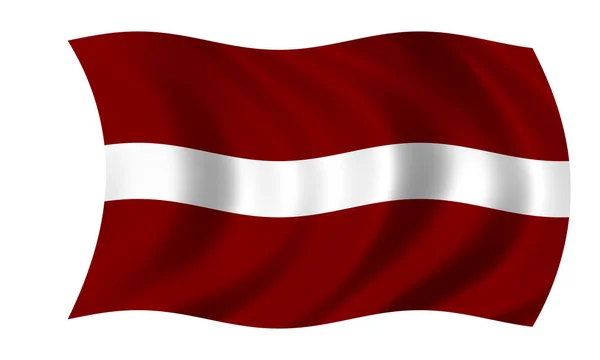 Waving national latvian flag — Stock Photo, Image