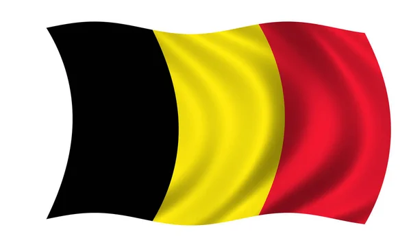 Ondeando bandera nacional belga — Foto de Stock