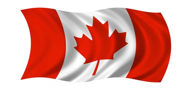 Waving national canadian flag — Stock Photo, Image