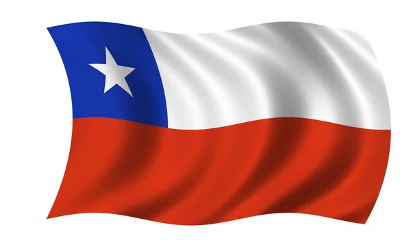 Chileense vlag zwaaien — Stockfoto