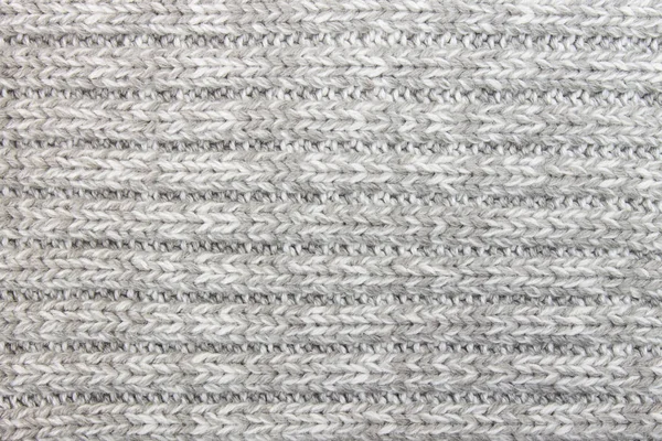 Tejido gris horizontal o tejido de punto Patrón de textura Backg — Foto de Stock