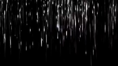Siyah arka plan üzerine gümüş glitter yağmur yağmaya aşağı. Görüntüleri veya video Intro veya outro için tasarım içinde Merhaba çözünürlük 4k 3840 x 2160. Modern veya teknoloji tarzı görüntüleri.