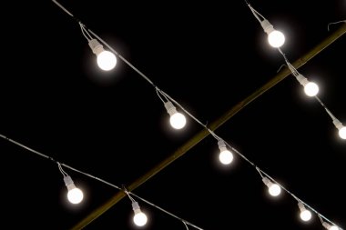 Led Lamba Dizisi Kara Gece Sahnesi Arkaplanı