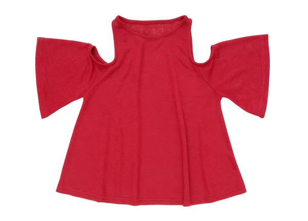 Κόκκινο γυναικείο πλεκτό πουλόβερ — Φωτογραφία Αρχείου
