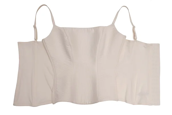 White unbuttoned; trendy corset — Stock Photo, Image