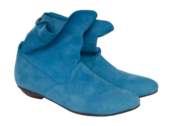 Bottes chamois turquoise — Photo