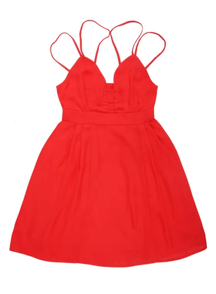 赤いシルクのドレスは、ロマンチックなスタイル — ストック写真