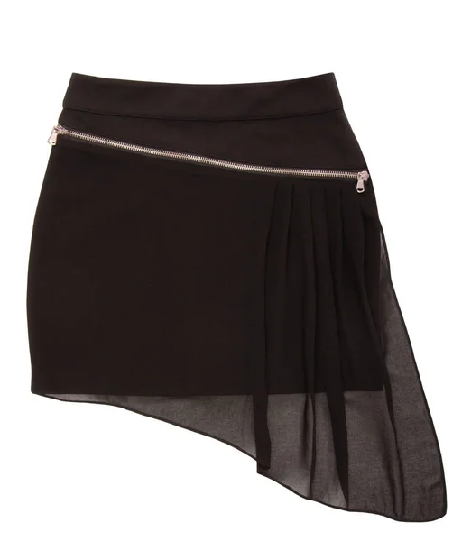Asymmetrical mini skirt with zipper — Stock Photo, Image
