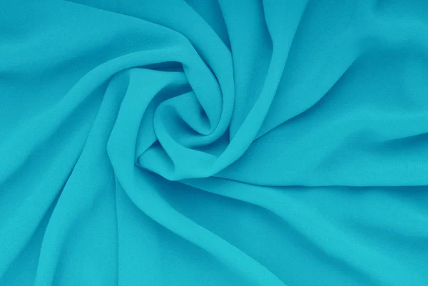 Material azul, chiffon cortinas bonito — Fotografia de Stock