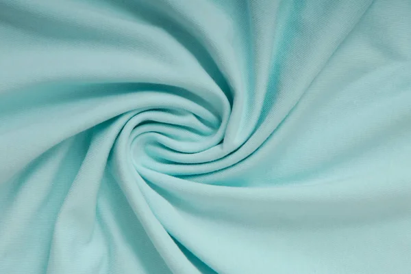 Textil de algodón, hermosa forma, tela de punto azul — Foto de Stock