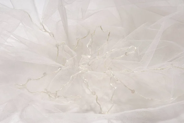 Matériel de tablier, tissu transparent, voile nuptiale textile, beauti — Photo