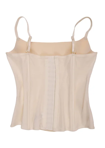 Achterzijde van het lichaam-kleur korset, wit korset, vrouwelijke ondergoed, — Stockfoto