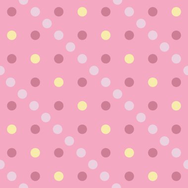 Sarı, pembe, mor benekli ve pembe arkaplanlı vektörsüz gökkuşağı deseni.