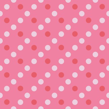 Kusursuz desenli, mor, pembe benekli ve pembe arka planlı gökkuşağı.