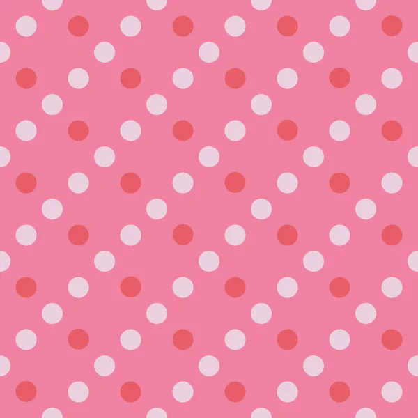 Vector seamless pattern pastel rainbow with purple, pink polka dots and pink background — 스톡 벡터