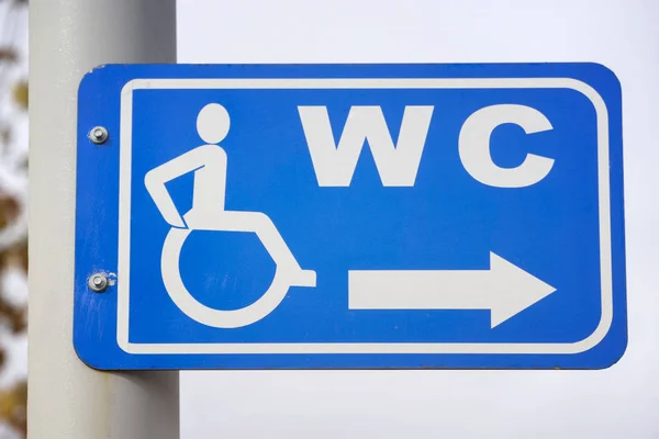 Signboard For Disabled Toilet — Stock Photo, Image