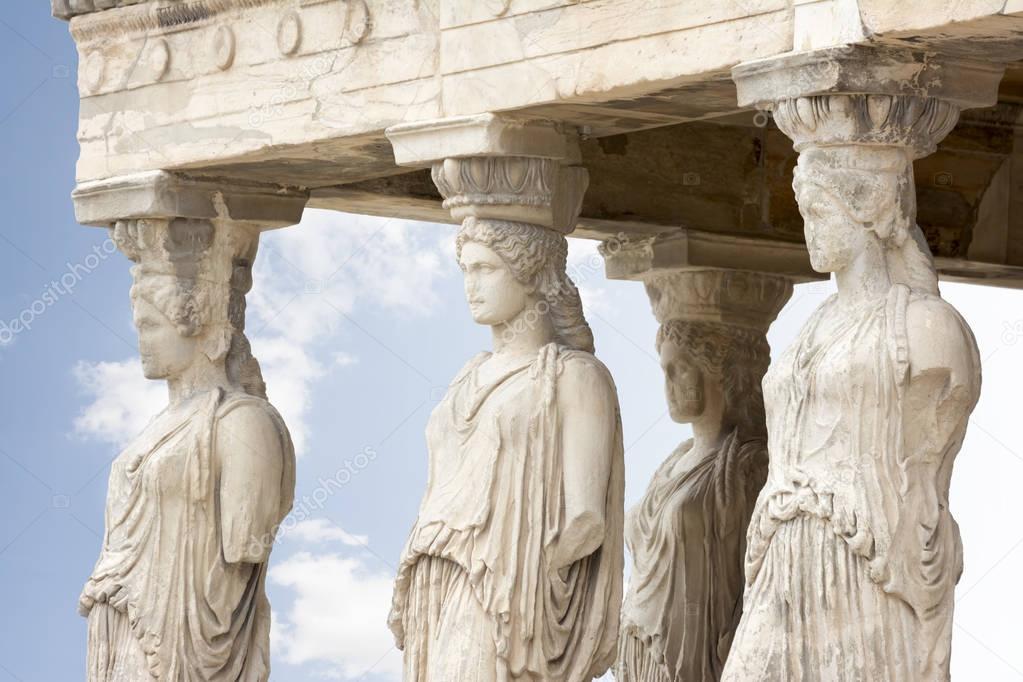 The Porch of the Caryatids on Erechtheion, Acropolis of Athens, Greece   