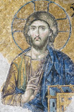 İsa Pantokrator Aya Sofya, Istanbul, Türkiye içinde mozaiği