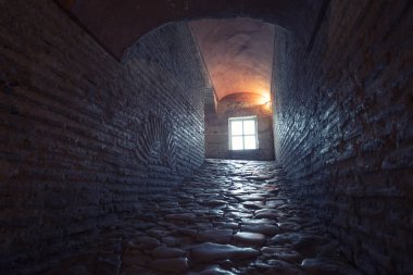 Eski taş koridor üst Galeri içinde Aya Sofya, Istanbul, Türkiye