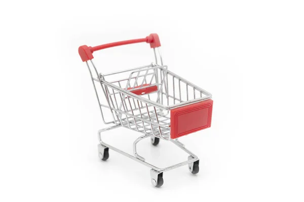 Empty Shopping Cart Isolated On White Background — Stock Photo, Image