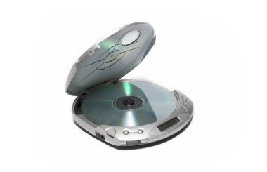 Beyaz arka plan üzerinde izole taşınabilir Cd çalar