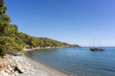 Phaselis Antik Kenti, Antalya, Türkiye'nin doğal plaj