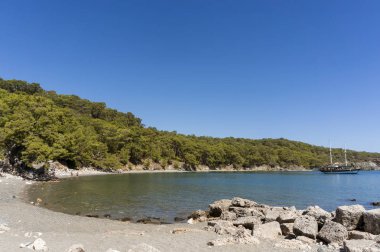 Phaselis Antik Kenti, Antalya, Türkiye'nin doğal plaj