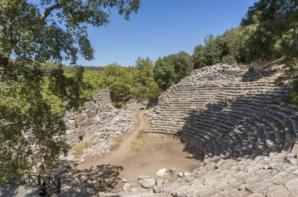 Amfiteatr w starożytnego miasta Phaselis, Antalya, Turcja — Zdjęcie stockowe