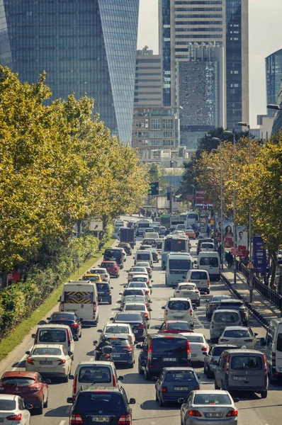 Trafik sıkışıklığı, Istanbul, Türkiye — Stok fotoğraf