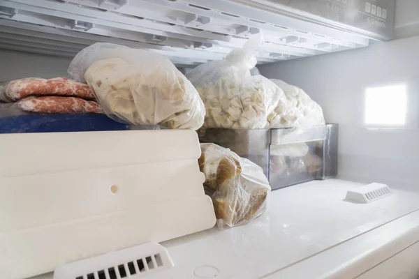 Frozen Products Inside The Deepfreeze — Stock Photo, Image