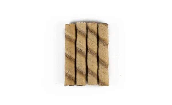 Wafer Sticks Isolated White Background — Stock Photo, Image