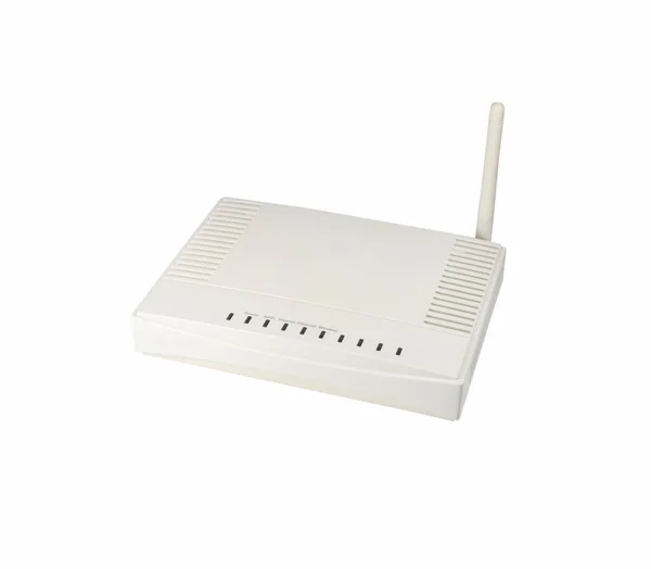 Adsl Modem Isolert Hvit Bakgrunn – stockfoto