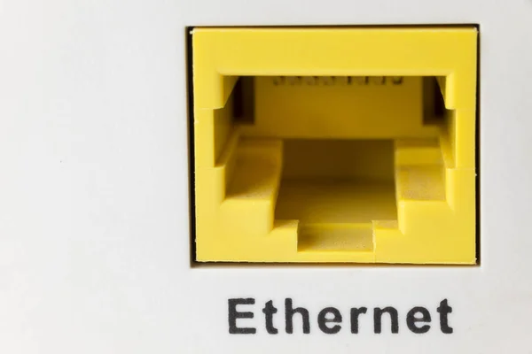 Primer Plano Puerto Ethernet —  Fotos de Stock