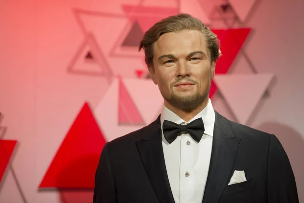 Istanbul, Türkiye, 19 Aralık 2017: Balmumu heykel Madame Tussauds İstanbul Leonardo Dicaprio. Leonardo Dicaprio ABD'li aktör, film yapımcısı ve çevre aktivisti olduğunu.