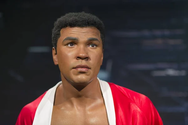 Istanbul, shakiradovileİL, 19 Aralık 2017: Muhammed Ali Madame Tussauds İstanbul balmumu heykel. Muhammed Ali 3 Haziran 2016 yılında öldü bir ABD'li profesyonel boksör ve eylemci idi.