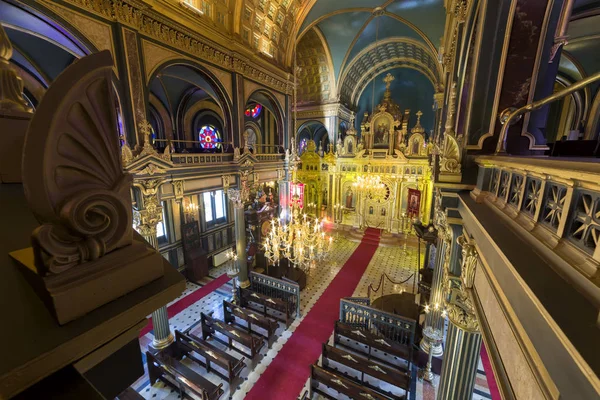 Istanbul Turquia Janeiro 2018 Detalhe Interior Igreja Búlgara Santo Estêvão — Fotografia de Stock