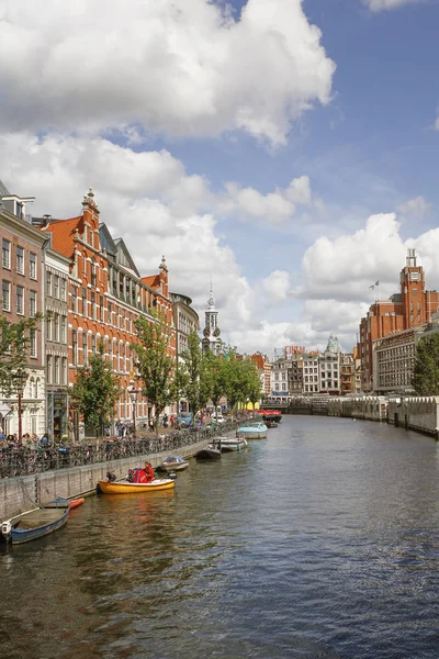 Amsterdam Pays Bas Juillet 2012 Photo Grand Angle Marché Aux — Photo