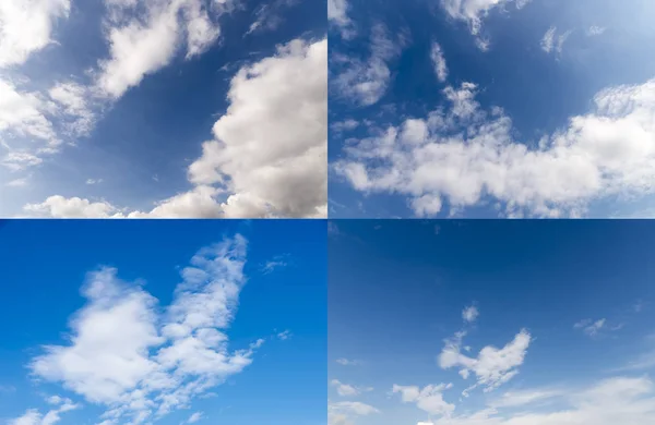 Set Von Vier Himmel Hintergründe — Stockfoto