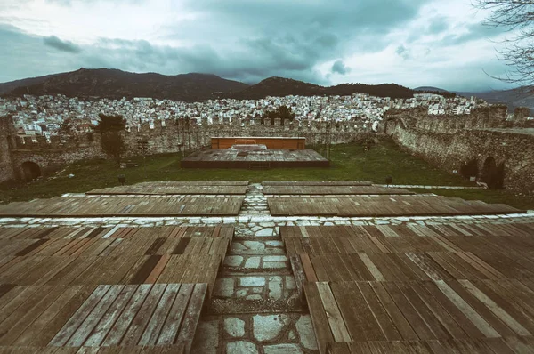 Kavala Yunanistan Aralık 2009 Kavala Kale Şehrin Kavala Yunanistan Ünlü — Stok fotoğraf