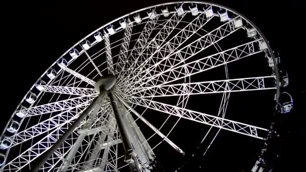 Roue Ferris Tournant Nuit — Video