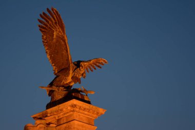 Budapeşte, Macaristan 'daki Kartal Heykeli' nden Ayrıntılar