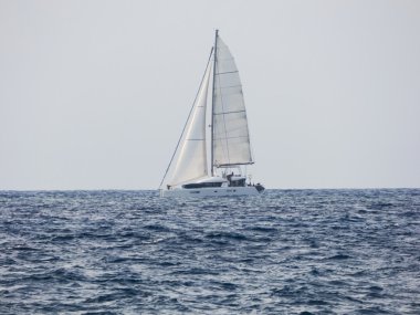 Denizde yelkenli